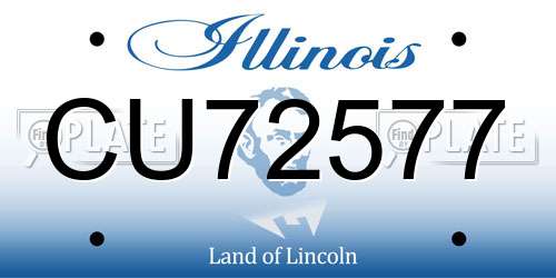 CU72577 Illinois License Plate
