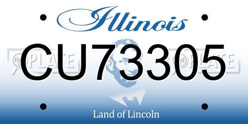 CU73305 Illinois License Plate