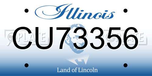 CU73356 Illinois License Plate