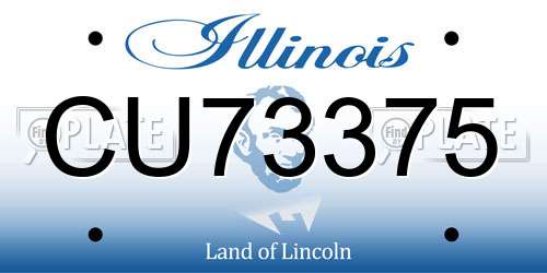 CU73375 Illinois License Plate