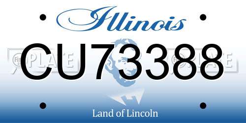 CU73388 Illinois License Plate