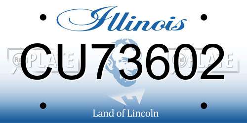 CU73602 Illinois License Plate