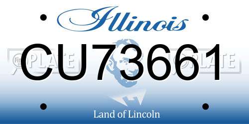 CU73661 Illinois License Plate