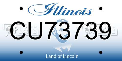 CU73739 Illinois License Plate