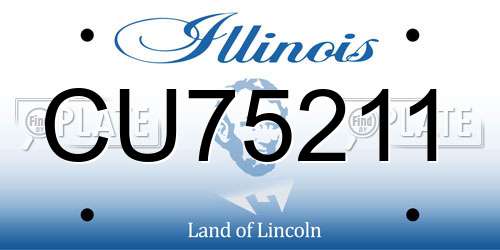 CU75211 Illinois License Plate