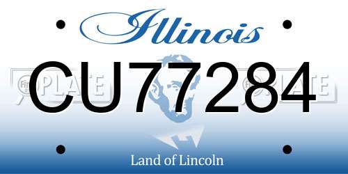 CU77284 Illinois License Plate