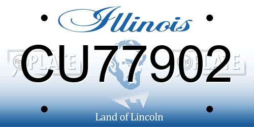CU77902 Illinois License Plate