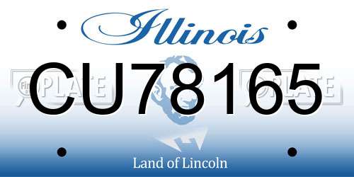 CU78165 Illinois License Plate
