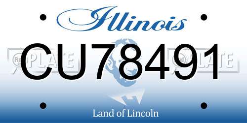CU78491 Illinois License Plate
