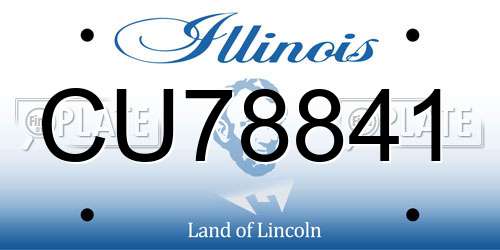 CU78841 Illinois License Plate