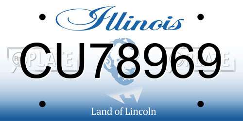 CU78969 Illinois License Plate