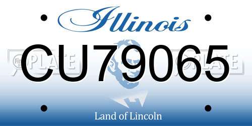 CU79065 Illinois License Plate