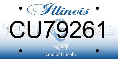 CU79261 Illinois License Plate