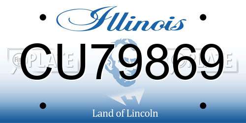 CU79869 Illinois License Plate