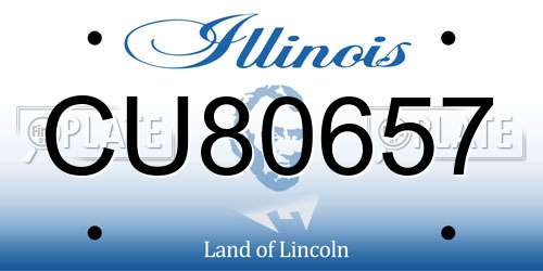 CU80657 Illinois License Plate