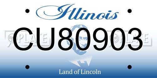 CU80903 Illinois License Plate