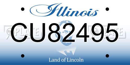 CU82495 Illinois License Plate
