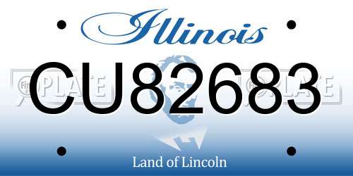 CU82683 Illinois License Plate