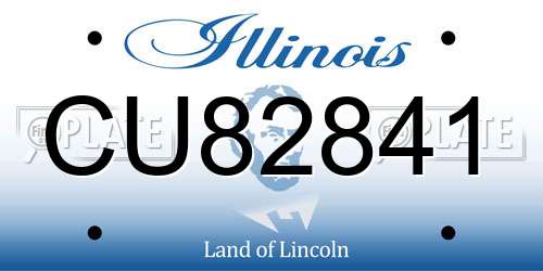 CU82841 Illinois License Plate
