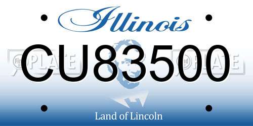 CU83500 Illinois License Plate