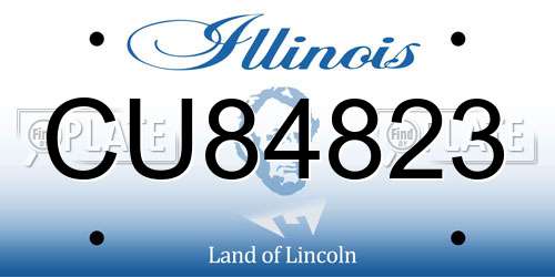 CU84823 Illinois License Plate