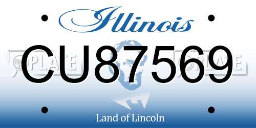 CU87569 Illinois License Plate