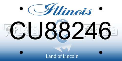 CU88246 Illinois License Plate