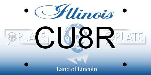 CU8R Illinois License Plate