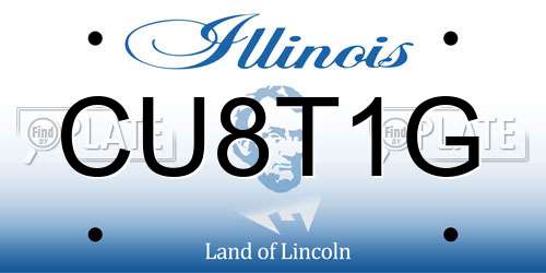 CU8T1G Illinois License Plate