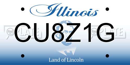 CU8Z1G Illinois License Plate