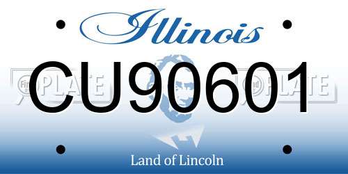 CU90601 Illinois License Plate
