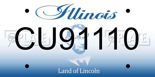 CU91110 Illinois License Plate