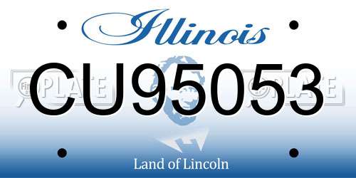 CU95053 Illinois License Plate