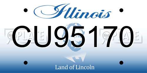 CU95170 Illinois License Plate