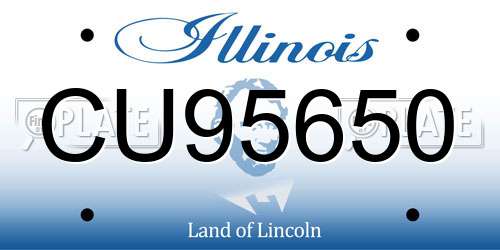 CU95650 Illinois License Plate