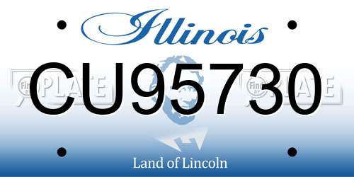 CU95730 Illinois License Plate