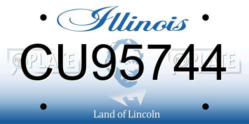 CU95744 Illinois License Plate