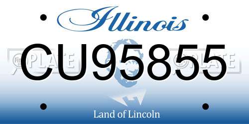 CU95855 Illinois License Plate