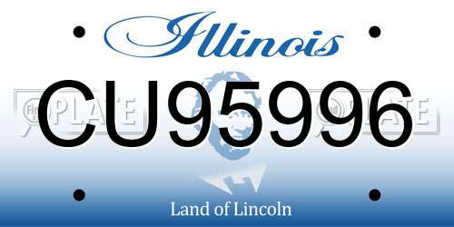 CU95996 Illinois License Plate