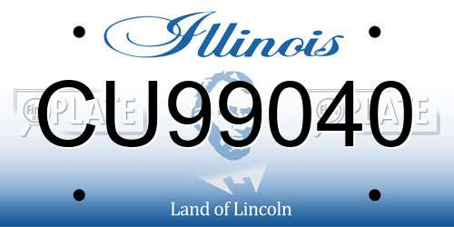 CU99040 Illinois License Plate