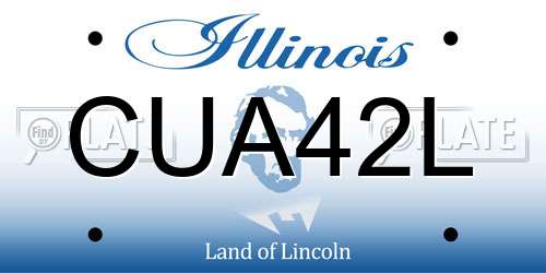 CUA42L Illinois License Plate