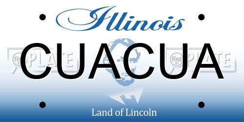 CUACUA Illinois License Plate