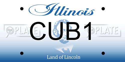 CUB1 Illinois License Plate
