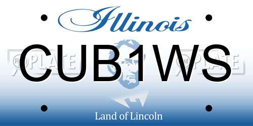 CUB1WS Illinois License Plate