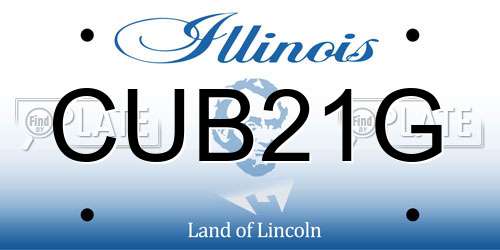 CUB21G Illinois License Plate