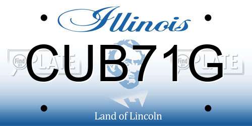 CUB71G Illinois License Plate