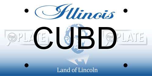 CUBD Illinois License Plate