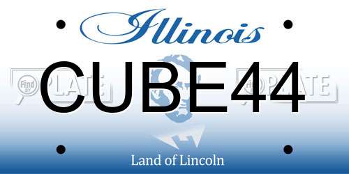 CUBE44 Illinois License Plate