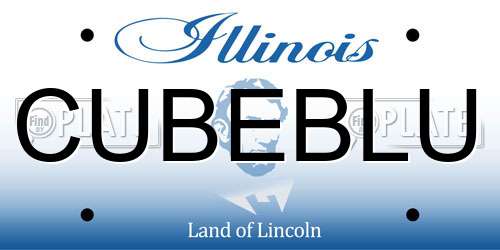 CUBEBLU Illinois License Plate