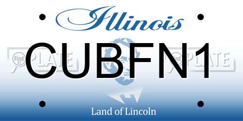 CUBFN1 Illinois License Plate